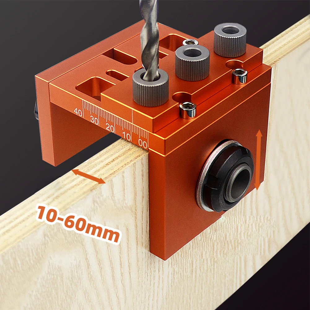 

3 In 1 Adjustable Jig Kit Tool Accessories Adjustable Drill Bits Clamping Range 10mm-60mm 3-in-1 Drill Set Lightweight Tool