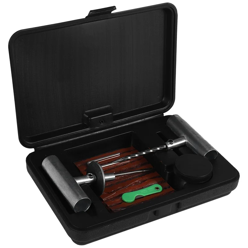 

Комплект для ремонта автомобильных шин, автомобильный фургон, мотоцикл, велосипед, инструменты для ремонта шин, аварийный сверхмощный комплект для ремонта проколов бескамерных шин-A14Z