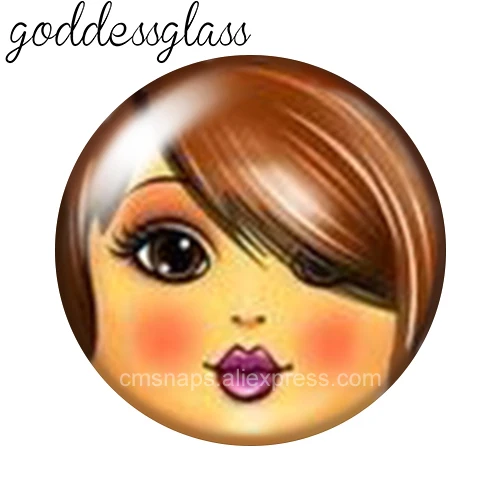 

матрёшка matryoshka Girl Face Hot sale 10pcs Round photo 12mm/18mm snap buttons for 12mm/18mm snap necklace DIY findings