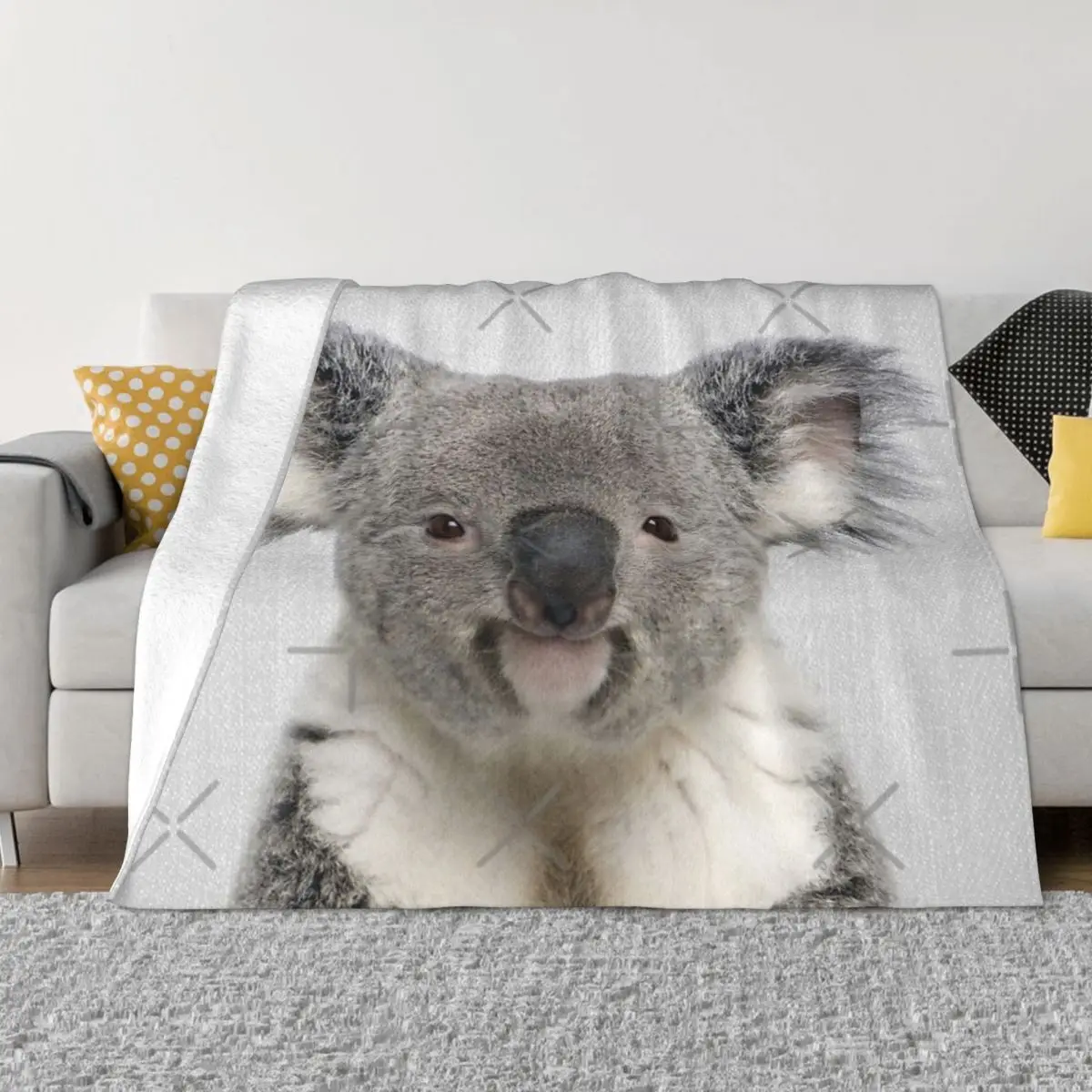 Koala - Colorful Anime Knee Blanket Quilt For Bed Custom Blanket Personalized Throw Blanket