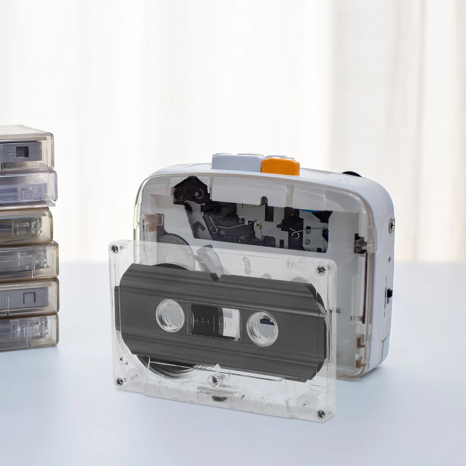 

Blank Audio Cassette Tapes Black Tape Cartridge Combined Frame Material Labels Storage Products Empty DIY Decoration