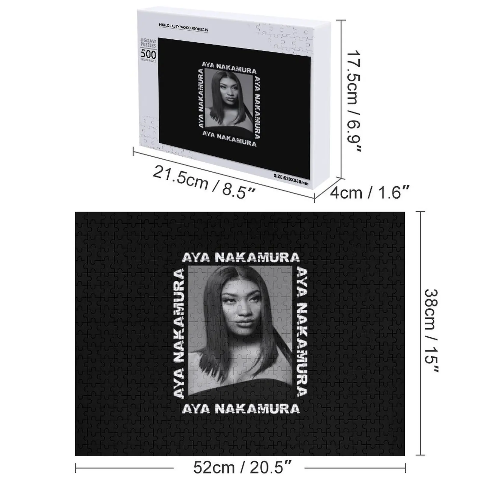 AYA NAKAMURA Quebra-cabeça de madeira para adultos personalizados com foto com quebra-cabeça de foto