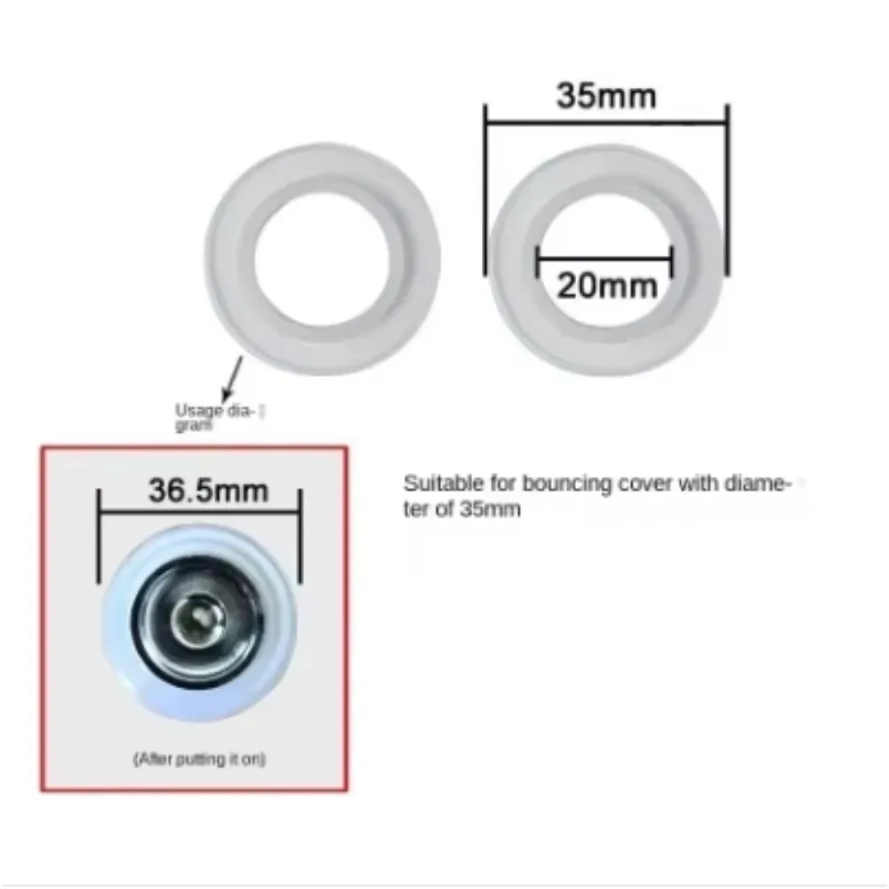 1pc Basin Drain Ring Silicone Ring Gasket Replacement Bathtub Sink Pop Up Plug Cap Washer Seal Home Plumbing Parts Accessories