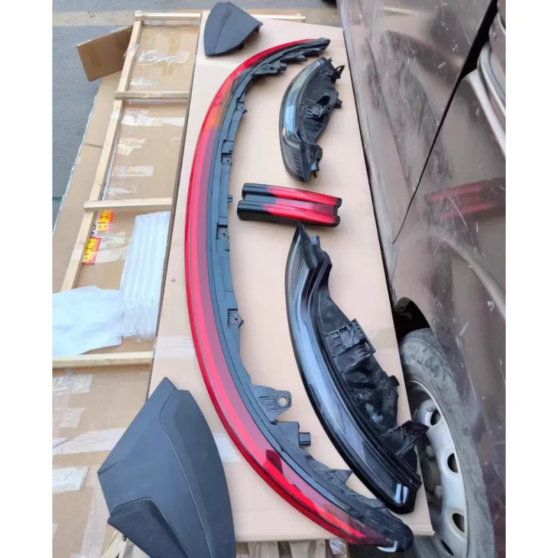 Luz traseira através da lâmpada para porsche 992 lanterna traseira sinal de volta freio backup lâmpada acessórios do carro