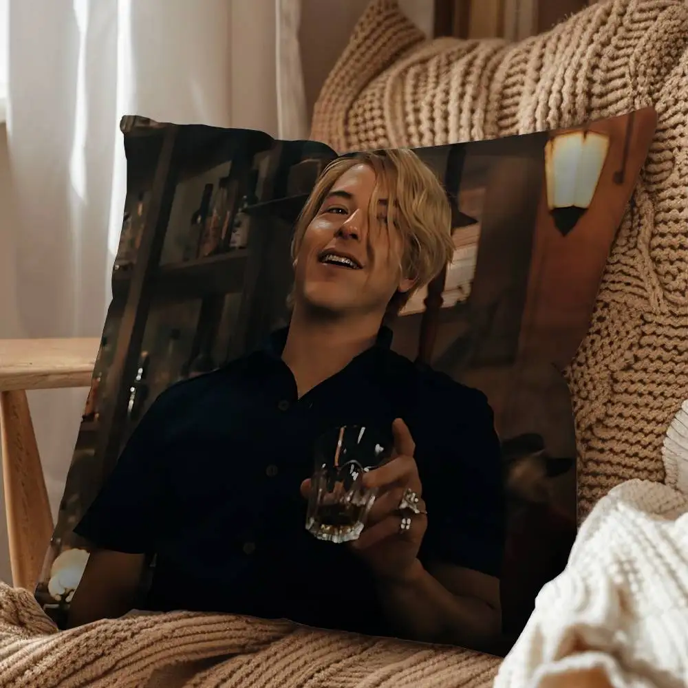 Actor Taz Skylar Long hair Handsome Sanji pillow cover living room sofa cushion cover bedroom room bed pillow cover decoration