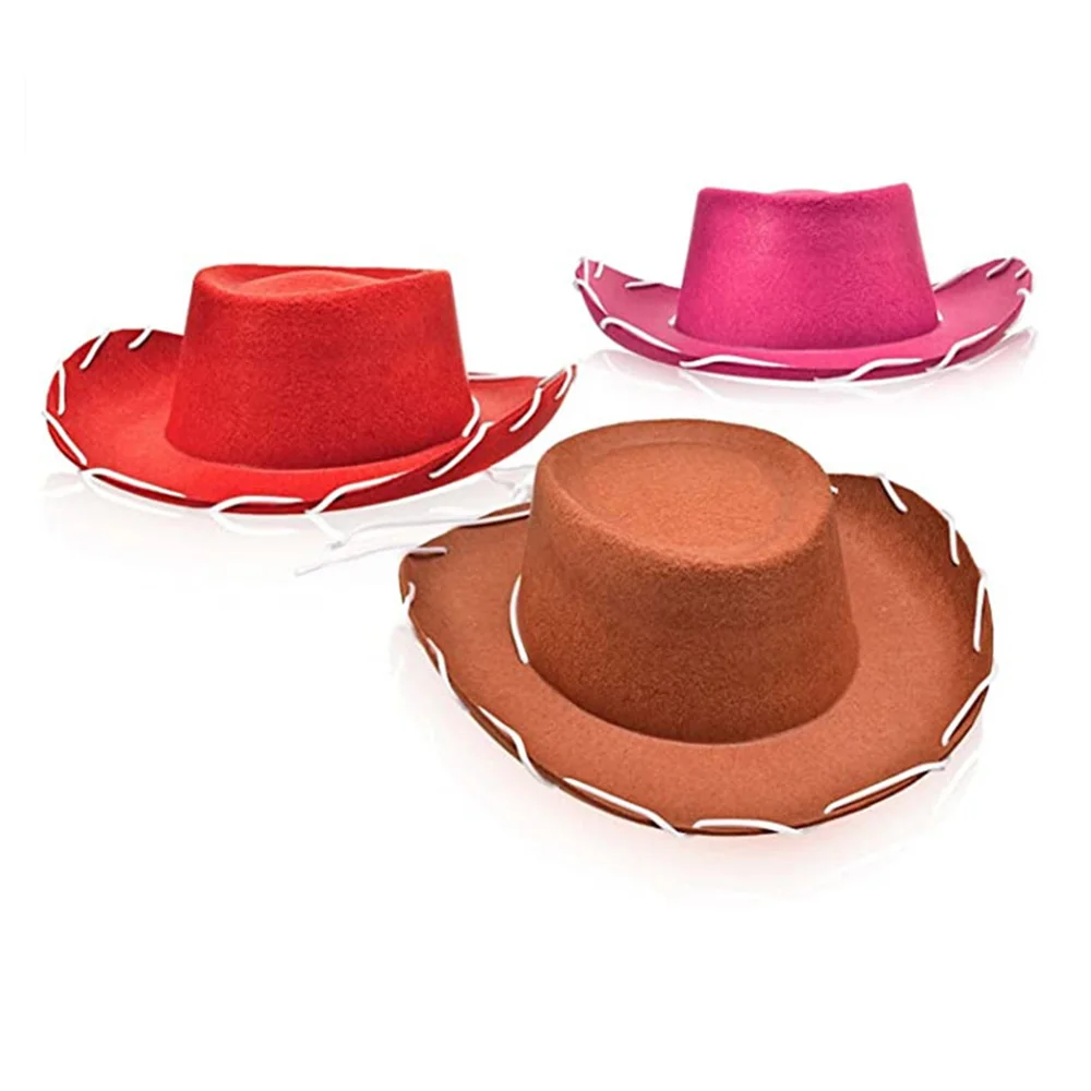 

Fashion Ethnic Style Cowboy Hat Western Style Large Brim Hat Hats Fedora Felt Cowboy Jazz Hat Accessory Wide Curve Brim