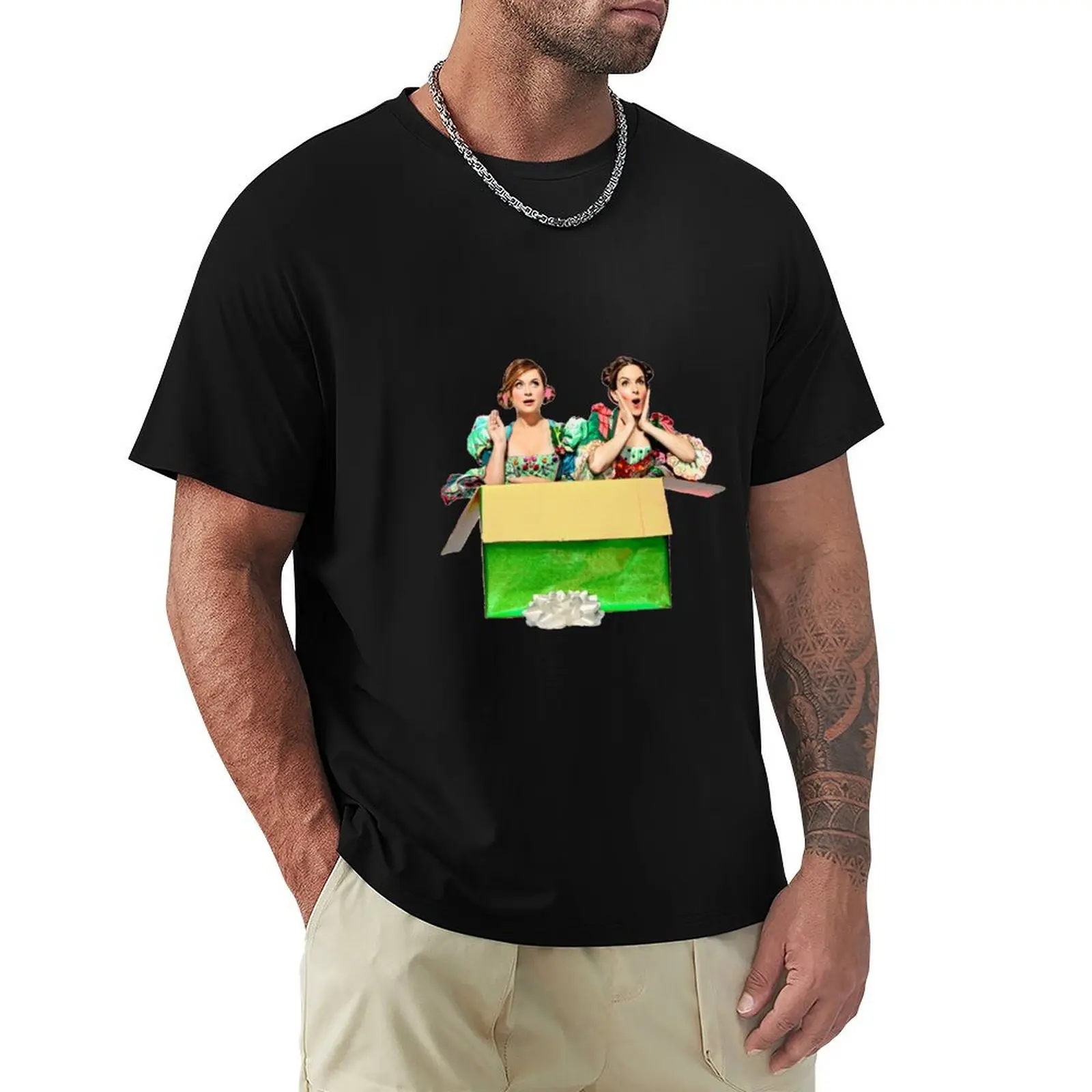 Tina Fey & Amy Poehler - SNL Christmas Bumper T-Shirt printed t shirts for man T-Shirt