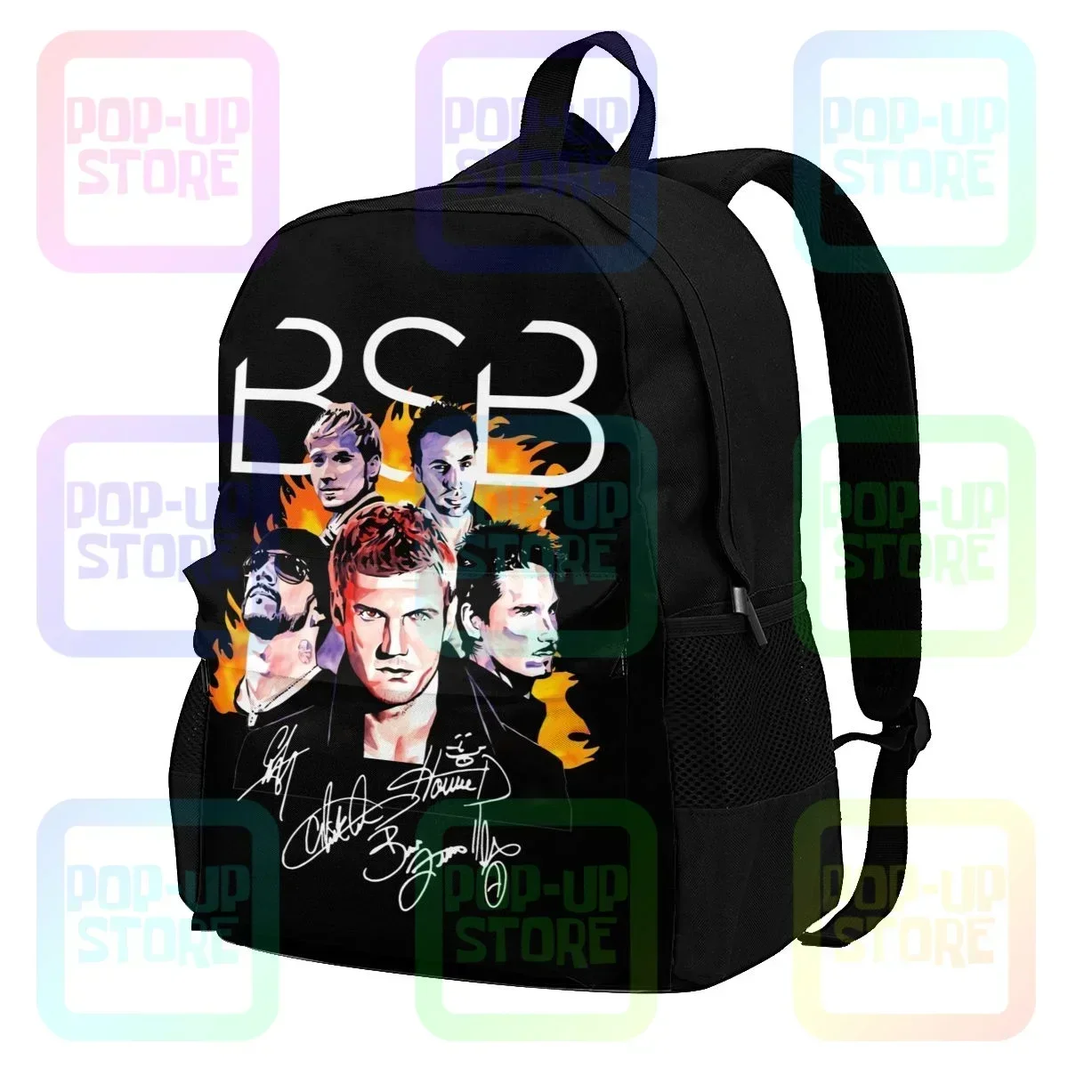 Backstreet Boys Members Signatures Us Supplier Large Capacity Backpack Cute Beach Bag Shopping Bag Outdoor Running