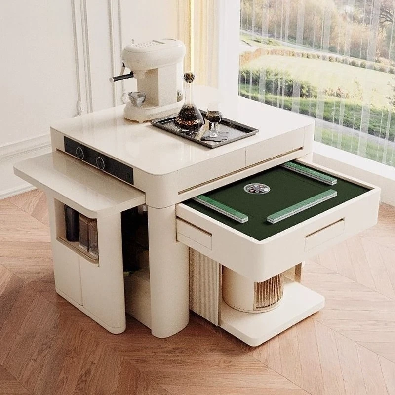 

Fully automatic multi-functional mahjong table island dining table dual-purpose integrated household retractable retractable