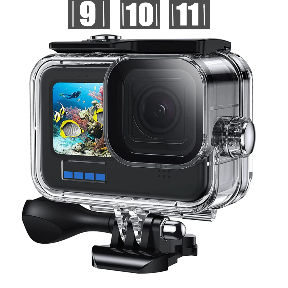 

Waterproof 60M Housing For GoPro Hero 11 10 9 Black Case Diving Protective Underwater Dive Cover For Go Pro 9 10 11 Accessories