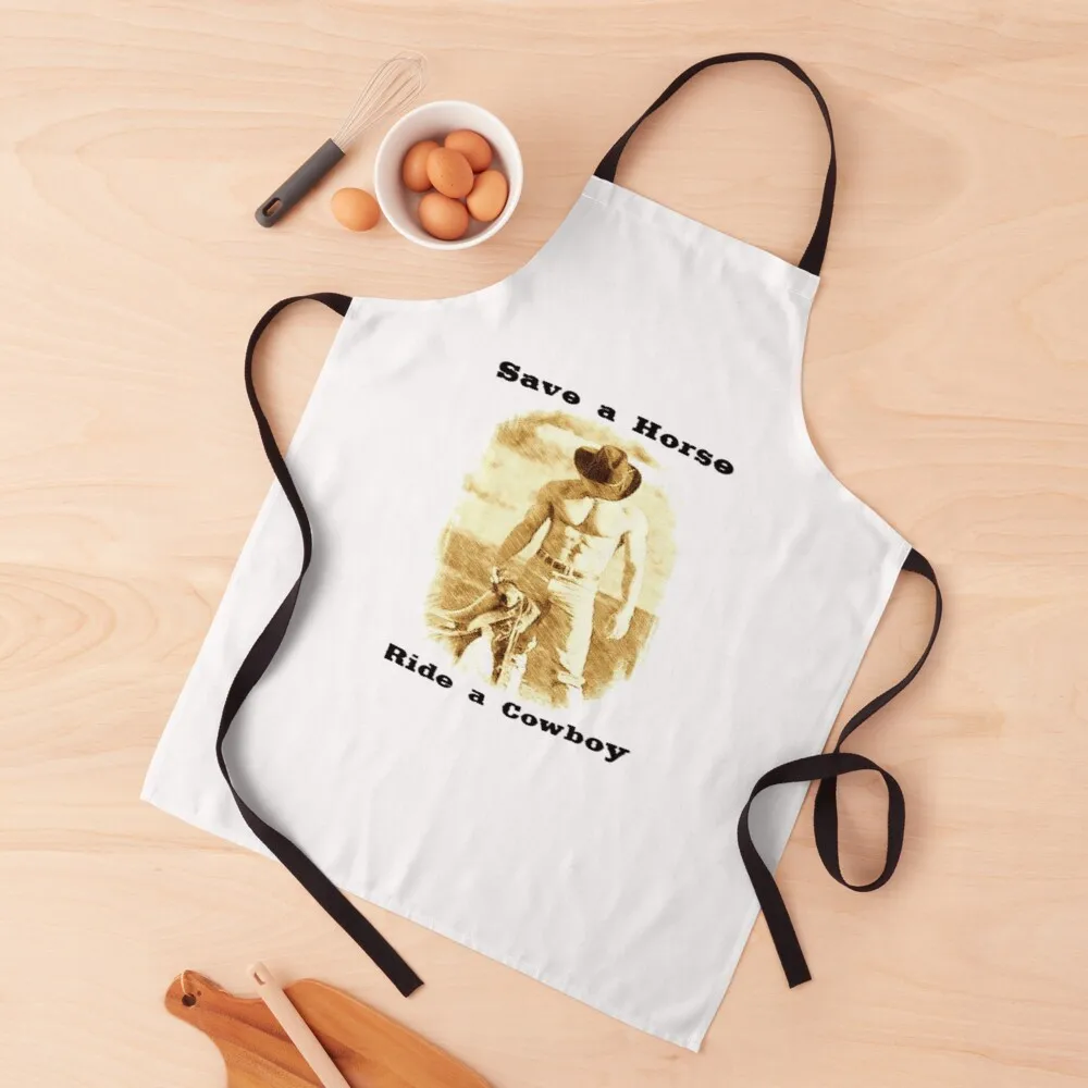 Save a Horse Ride a Cowboy, cowboy t-shirts, cowboy gifts Apron cute kitchen