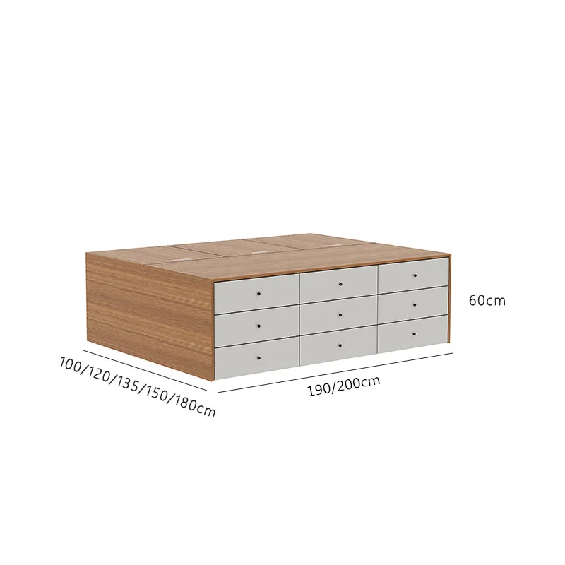 

Customized small apartment drawer storage high box storage tatami with foot pedal single storage half high