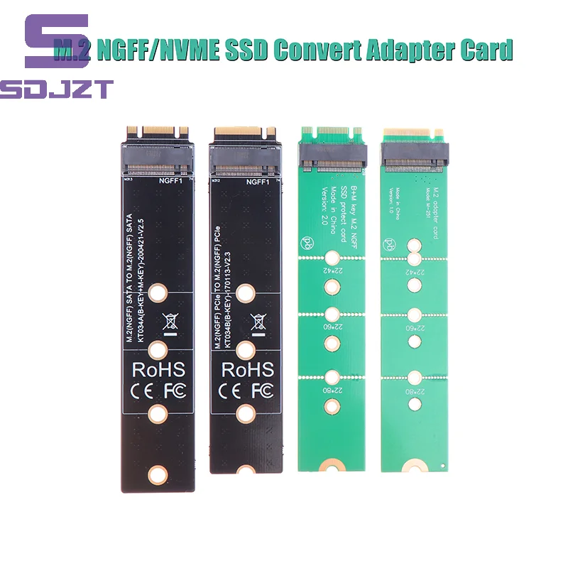 M.2 SATA/NVME PCI-E Protocol SSD Adapter Board Expansion Card B KEY/M KEY Interface Extension Card Gold Finger Test Protect Card