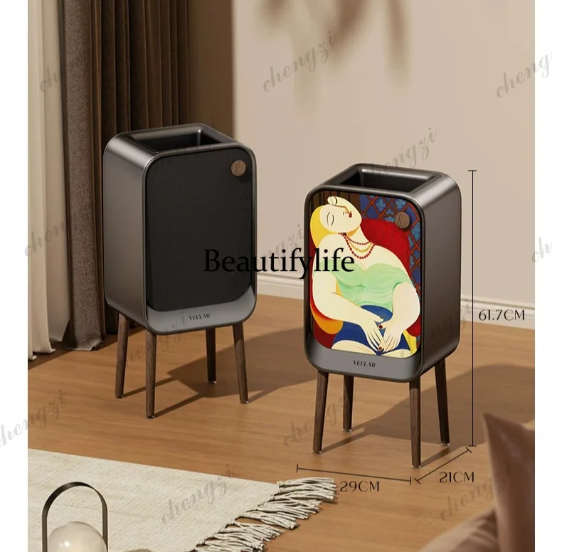 Trash can uncovered living room high-footed kitchen household medium ancient style high value retro high style