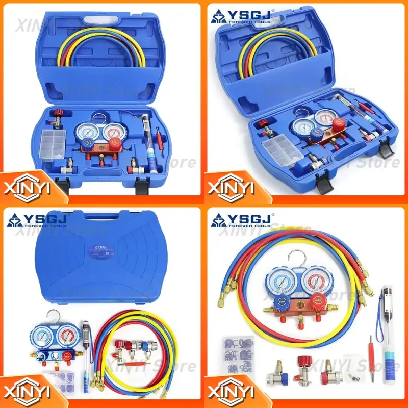 for Universal Refrigeration Tool R134a Auto AC Manifold Gauge Parts Refrigeration Manifold Gauges Set