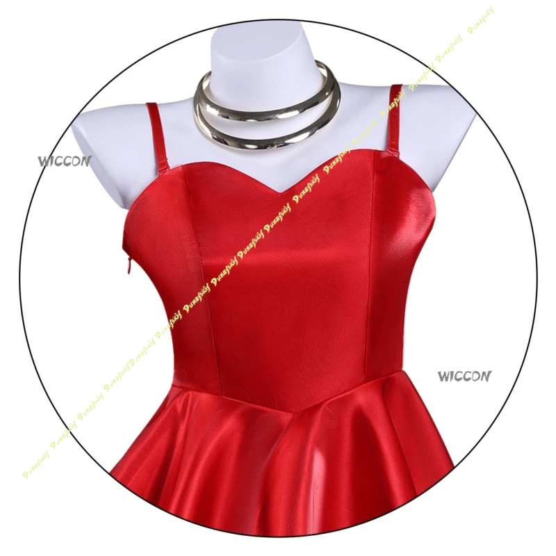Panty & Stocking Anime Cosplay Costumes Garterbelt Girls Dress Wig Red Party Stage Necklet Accessories Daily Christmas Halloween