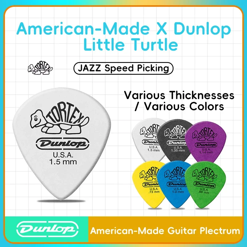 Dunlop Tortex Standard Guitar Picks: 498 Sample Single & 6-Pack, Medium to Heavy Thickness for Acoustic & Electric Instruments