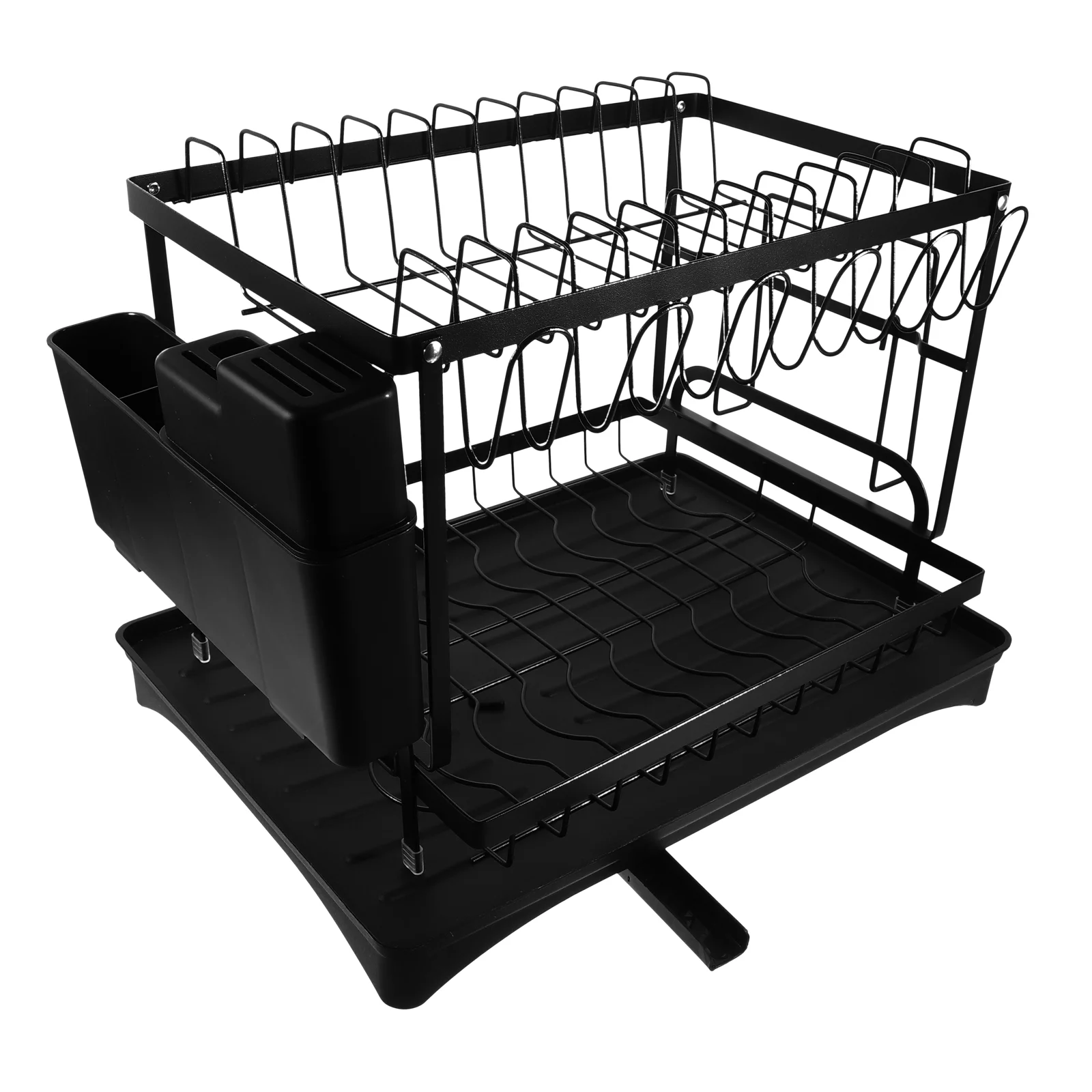 

Rack Multifunction Kitchen Shelf Sink Dish Drying Serving Utensils Carbon Steel Plastic Bowl Holder Drain