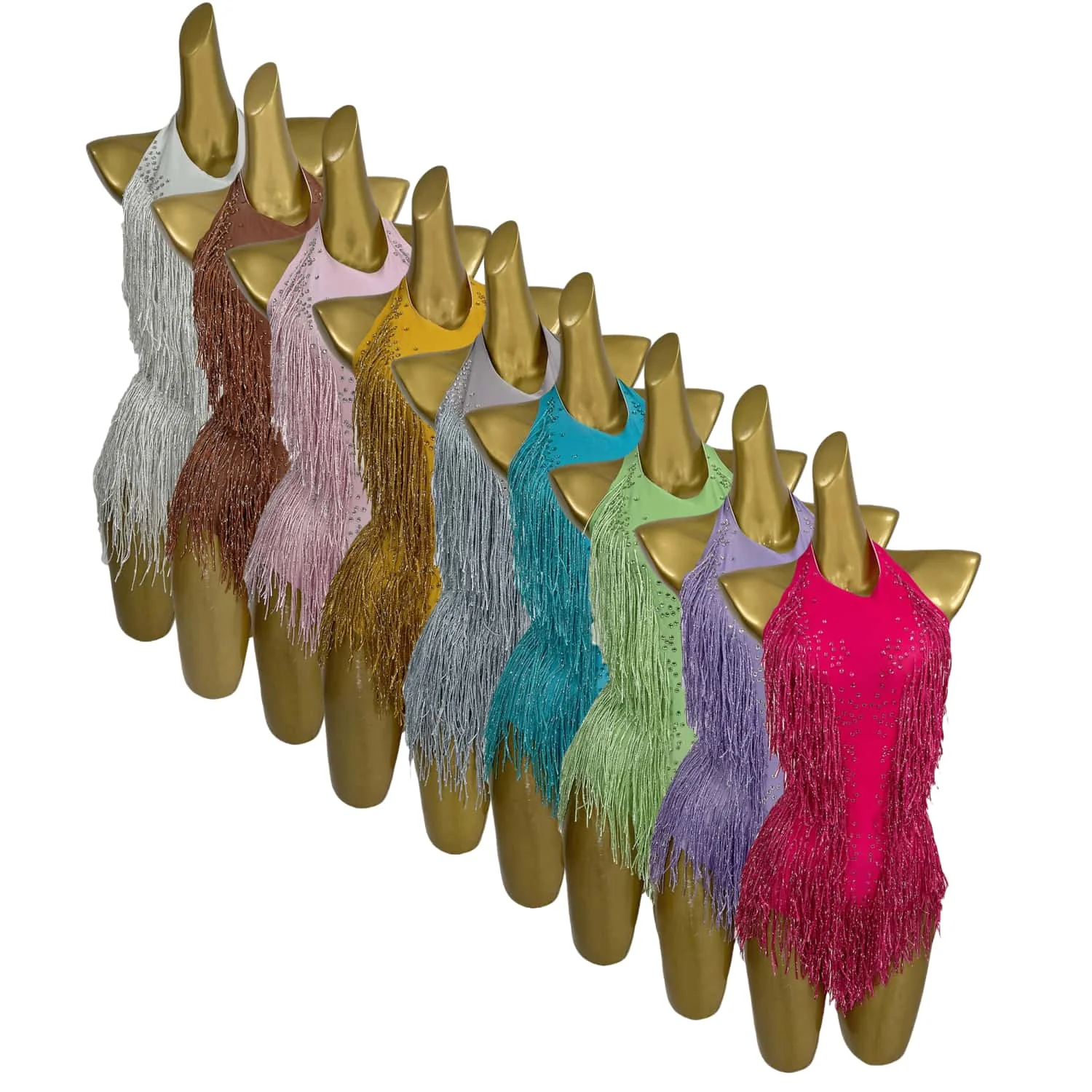 Xinliusu 9-Farben-Trikot mit glitzernden Diamanten und Quasten, Nachtclub, Tanzshow, Bühnenkleidung, Stretch-Body, Party, Sängerin-Outfit