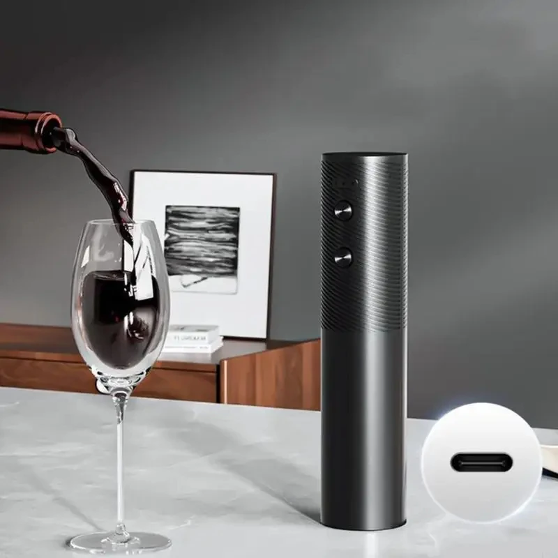 Electric Wine Bottle Opener Automatic Red Wine Corkscrew Rechargeable Wine Opener with Charging Base Tools Kitchen Accessories