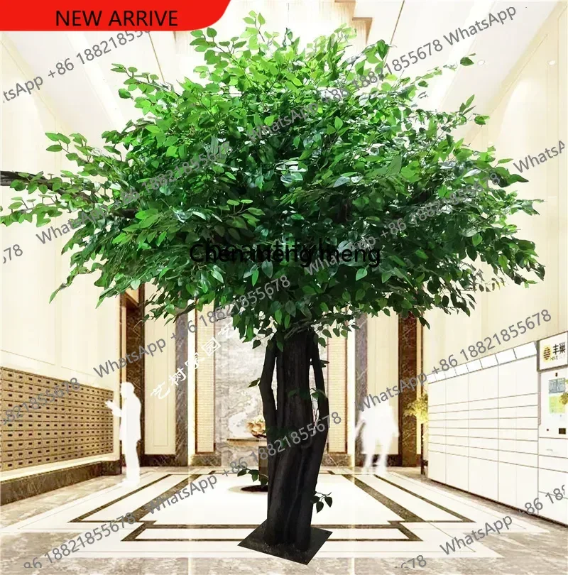 z183   Simulation Banyan Tree Fake Trees Large Plant Indoor Floor-Standing Decorations Natural Solid Wood Trunk