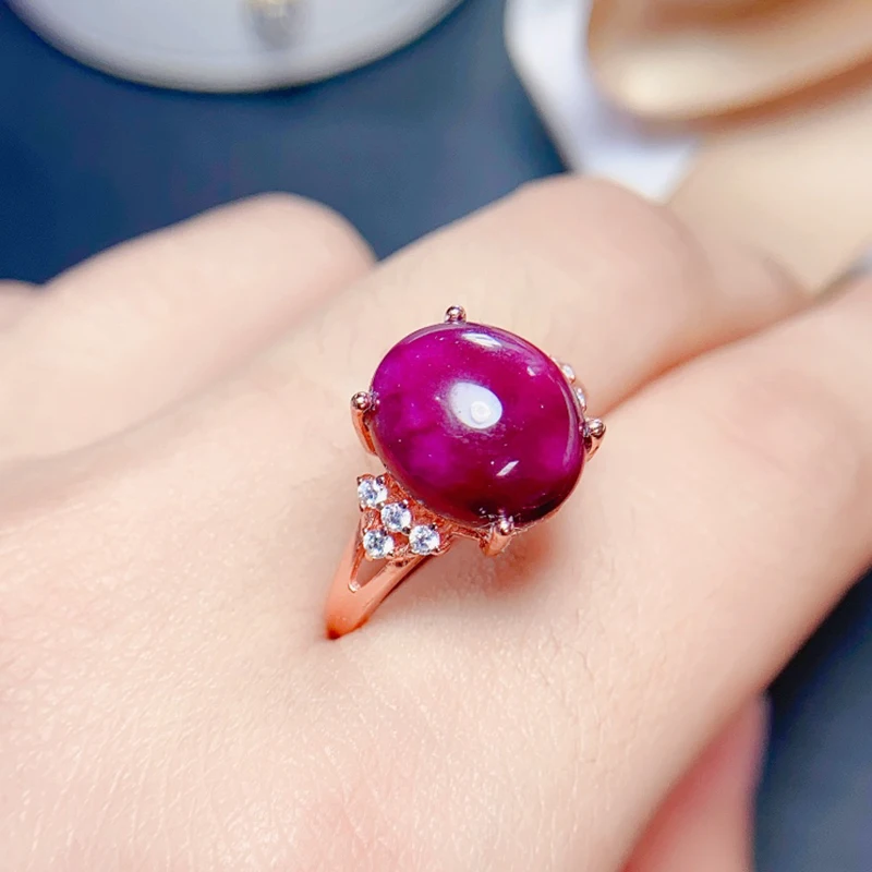 Natural Ruby Rings for women silver 925 jewelry luxury gem stones 18k gold plated free shiping items