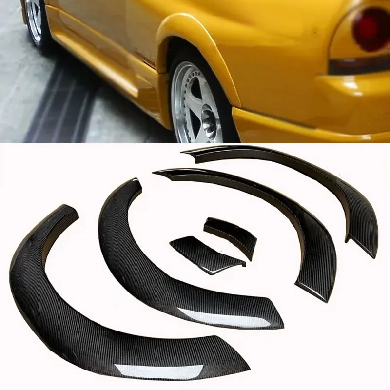 Resin Carbon Fiber Side Widen Wheel Eyebrow Fender Flares Exterior Mod Part For Skyline GT‑R R33