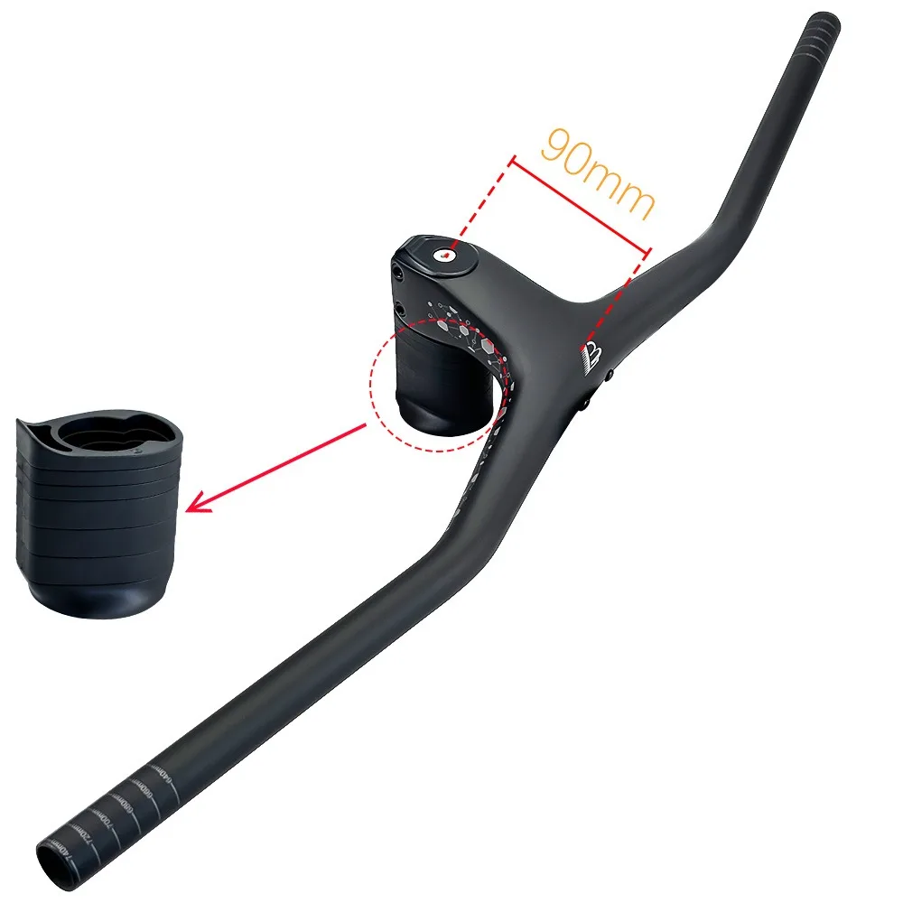 BUCKLOS Carbonfaser-Integrierter Fahrradlenker, MTB Riser Bar mit Interner Kabelführung und Steuersatz-Abstandshaltern, Mountainbike-Lenker – Detail 9