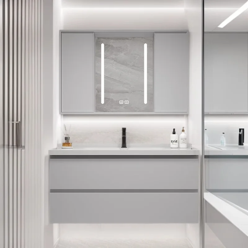 

Honeycomb aluminum feng shui bathroom cabinet ceramic integrated basin toilet push-pull hidden intelligent beauty bathroom cabin