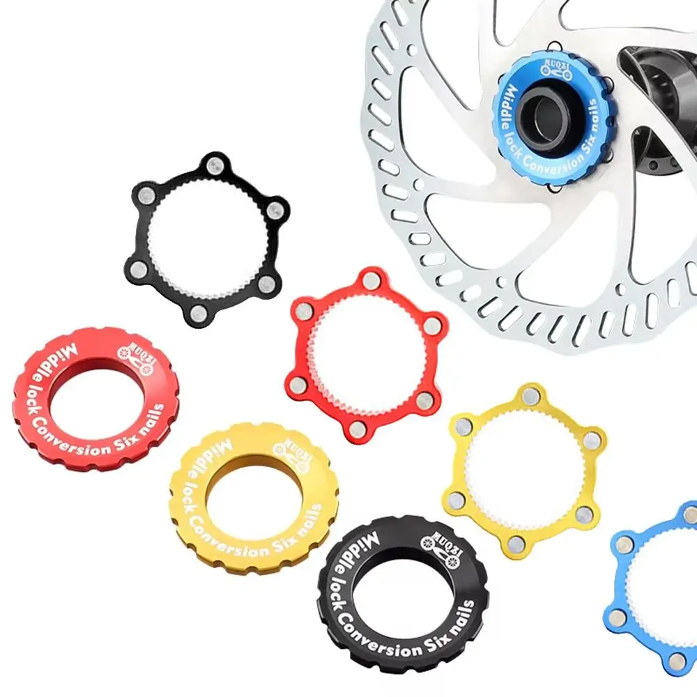 Aluminum Alloy Centerlock Lock Ring Front 9 12 15mm Rear 9 12 15 20mm Centerlock to 6-Bolt Rotor Adapter Hub Thru Axle