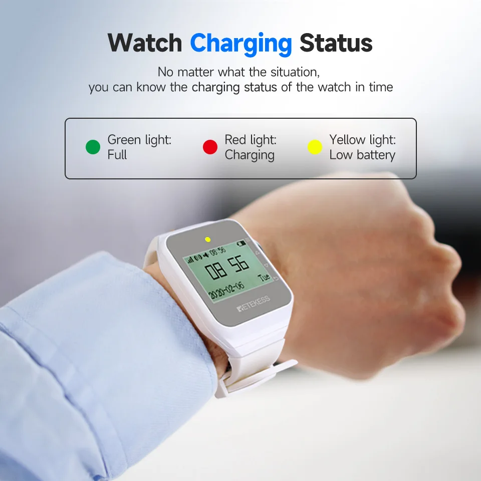 Retekess Wireless Calling System ร้านอาหาร Pager TD108 นาฬิกากันน้ําตัวรับสัญญาณ T117 Waiter Call ปุ่มสําหรับ Hookah Cafe Bar