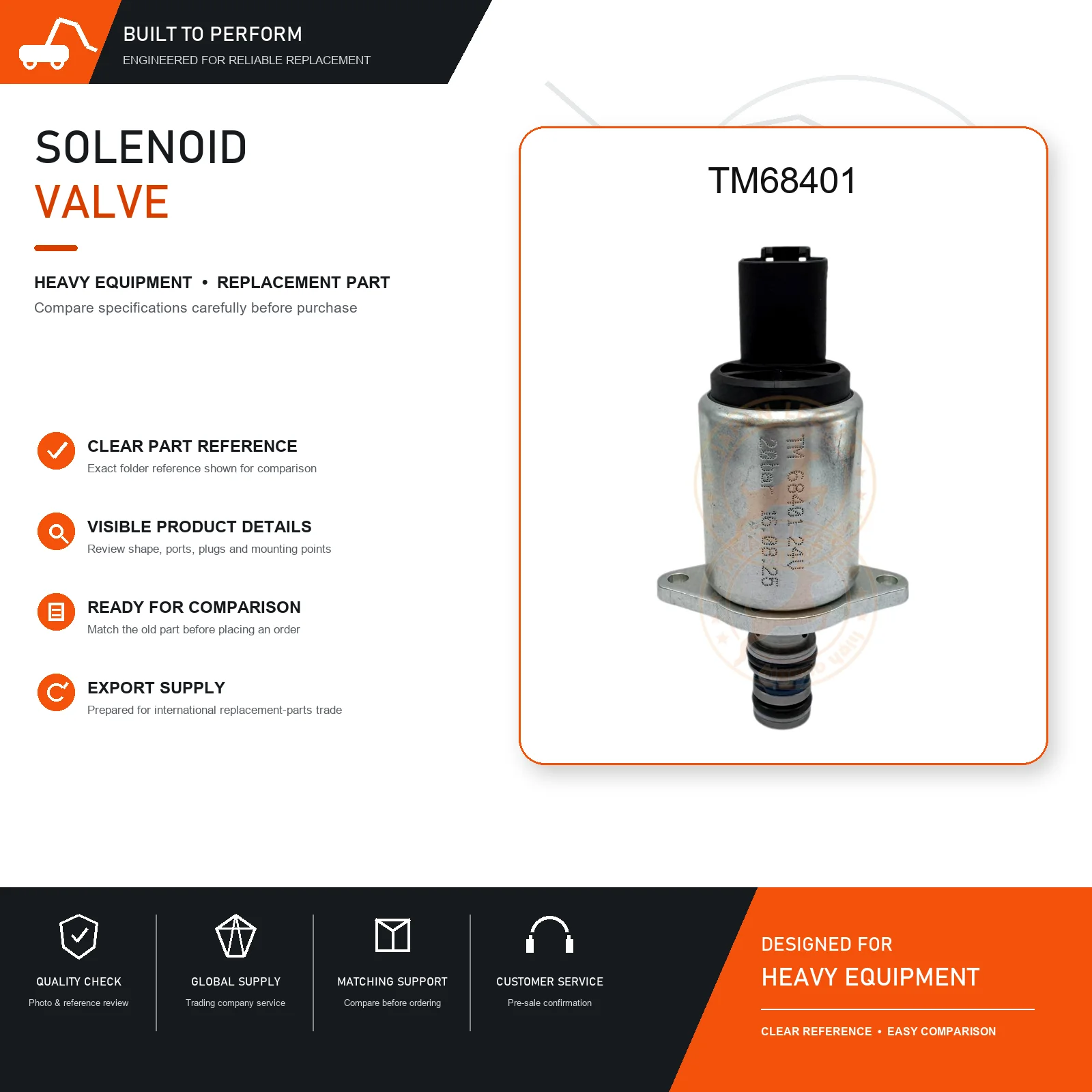 Hydraulic Proportional Solenoid Valve TM68401 Control Replacement Part