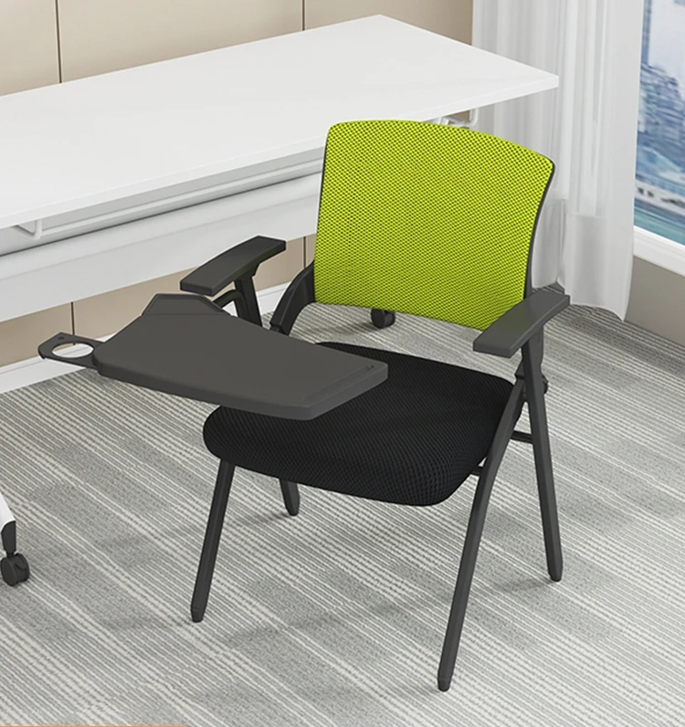 Folding training chair conference chair with table board Training room table and  integrated stool Office conference