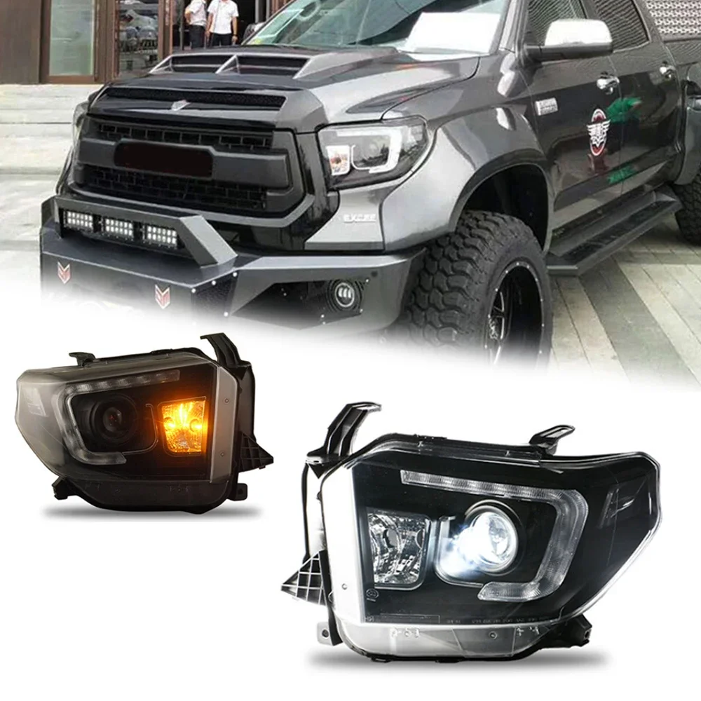 

Светодиодные фары для TOYOTA TUNDRA 14-20 Emark Style Led DRL, автомобильные фары в сборе, аксессуары для сигнала, модифицированная лампа