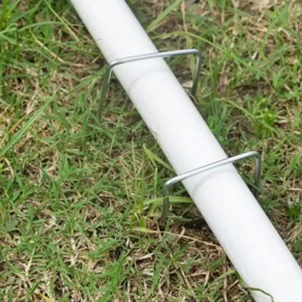 15cm Length Lawn Stakes Ground Stakes Galvanized Steel Garden Stakes for Geotextile Landscaping Fabric for Lawn for Barrier