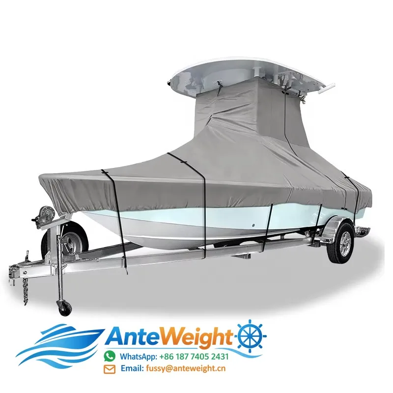 Boat Cover Heavy Duty Polyester Oxford 420d 600d Waterproof Fabric UV Protection 60% IR Rejection Tent Support Pole