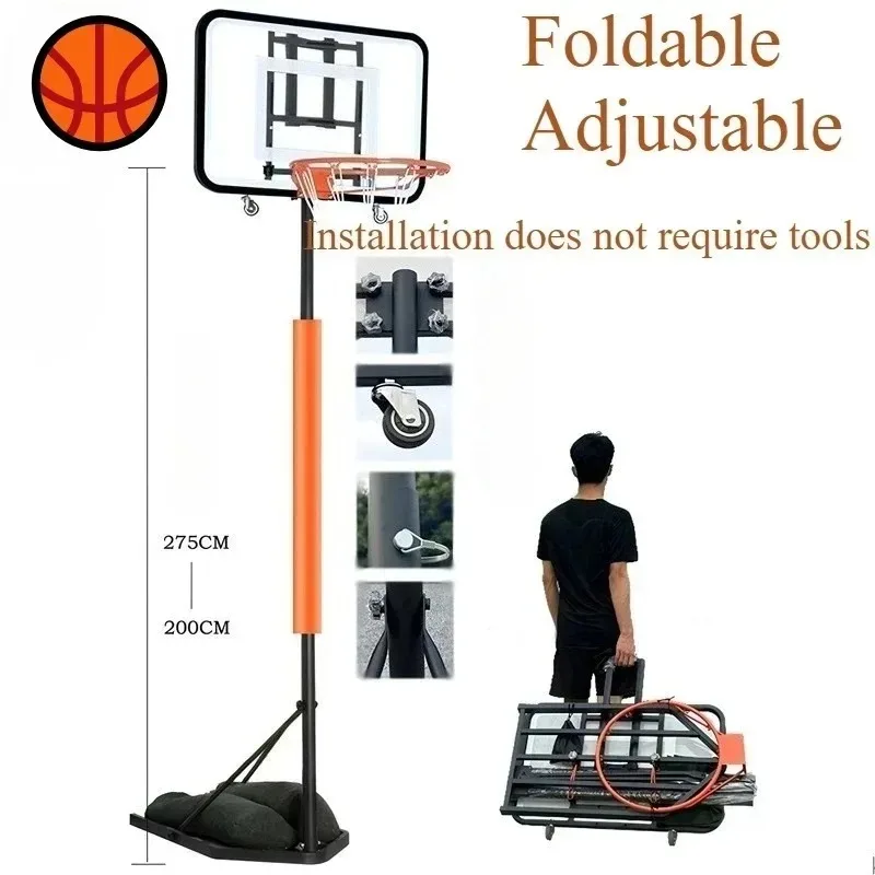 ห่วงบาสเก็ตบอลแบบพกพาพิเศษ สำหรับผู้ใหญ่และเด็ก ใช้ได้ทั้งในร่มและกลางแจ้ง เคลื่อนย้ายได้ ยกขึ้นลงได้ ใช้สำหรับฝึกซ้อม