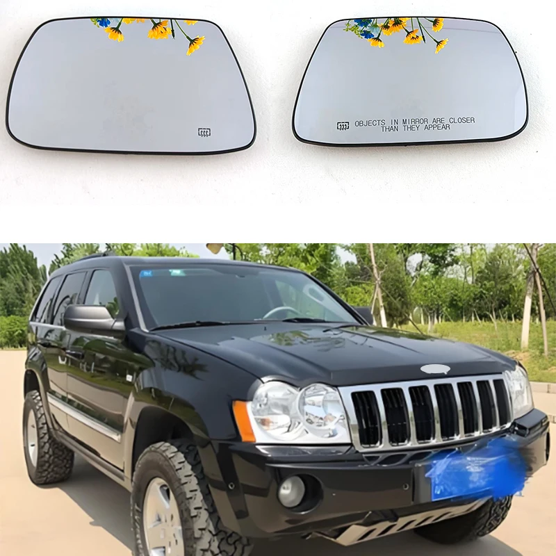 

Левое и правое стекло зеркала заднего вида с подогревом для Jeep Grand Cherokee WK 2005-2010, OE 5142875AA / 5142874AA
