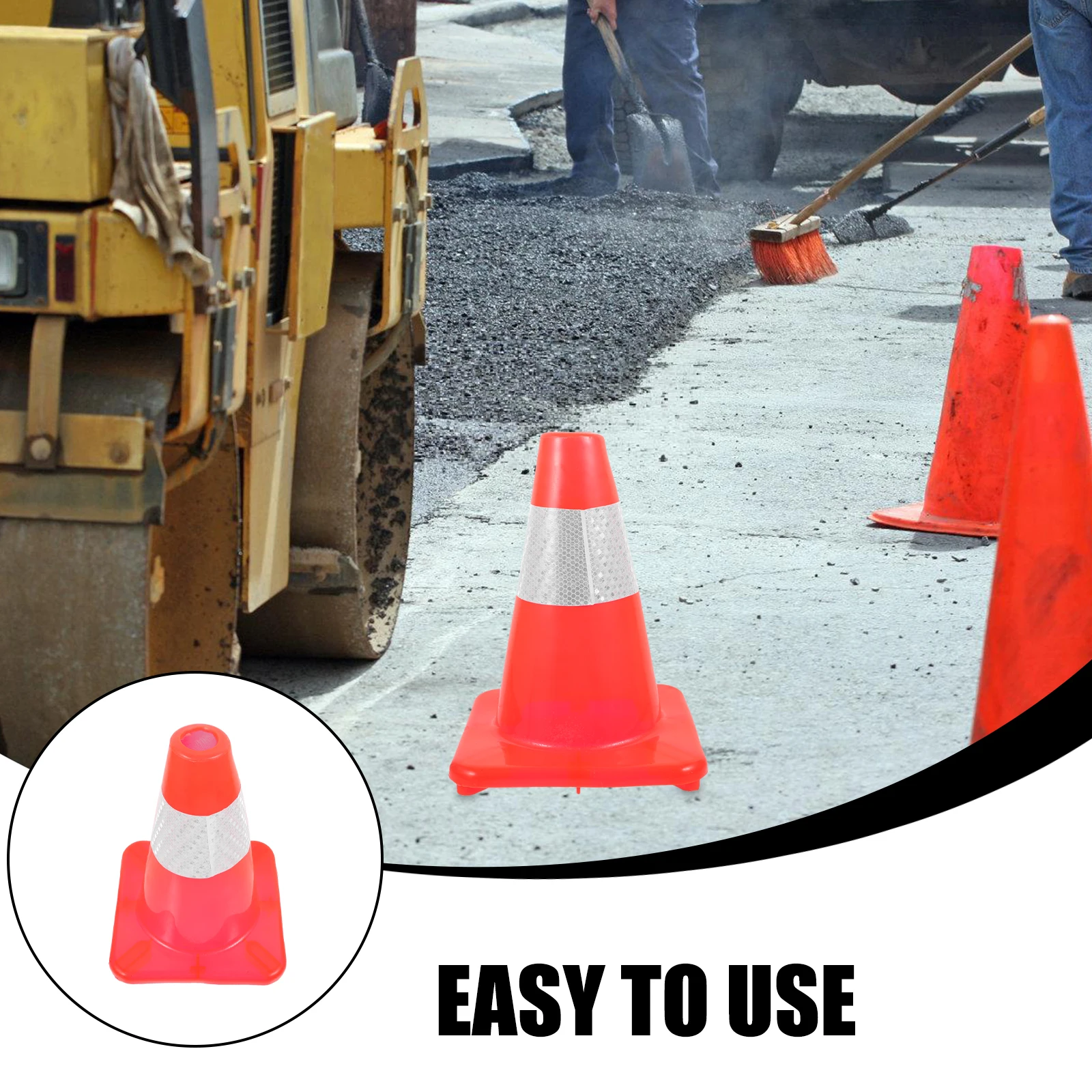 

Barricade Cone Plastic Cones Caution Traffic Driving Practice Pvc for Training Safety Visibility