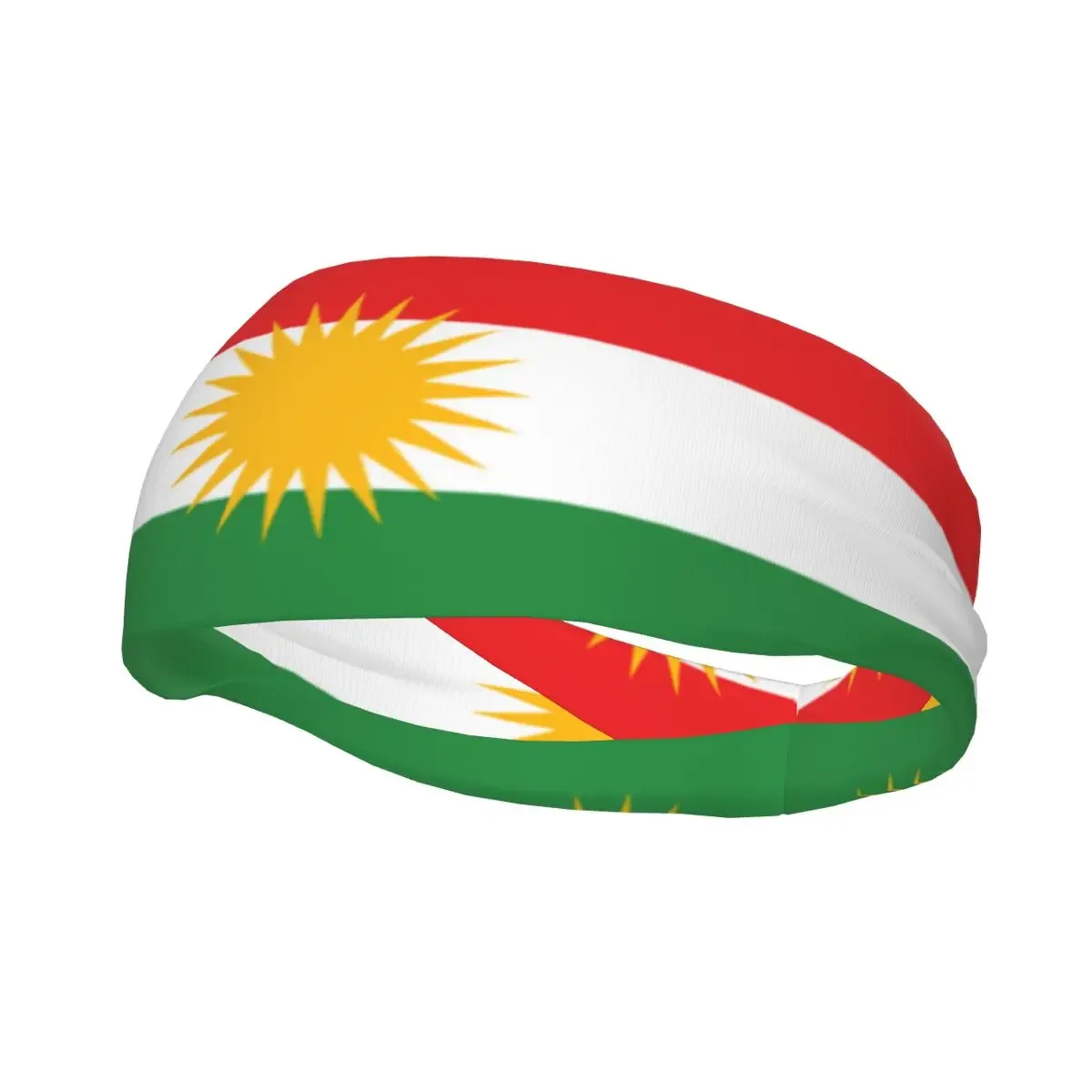 Flag Of Kurdistan Elastic Hair Band Yoga Headband Makeup Hair Hoop Headwrap