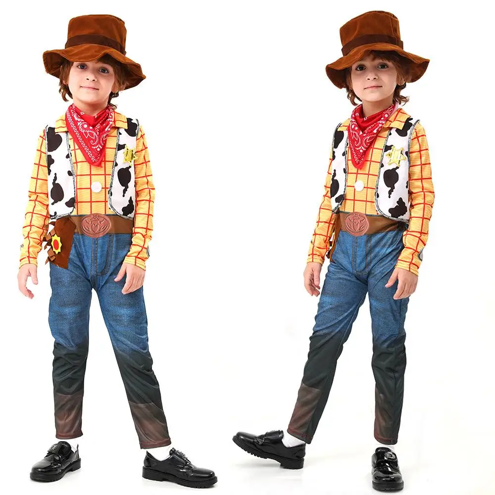 Nouveau loween Cowboy enfants Cosplay personnage de dessin animé Anime jeu de rôle Costume enfants Par porter scène Performance tenue