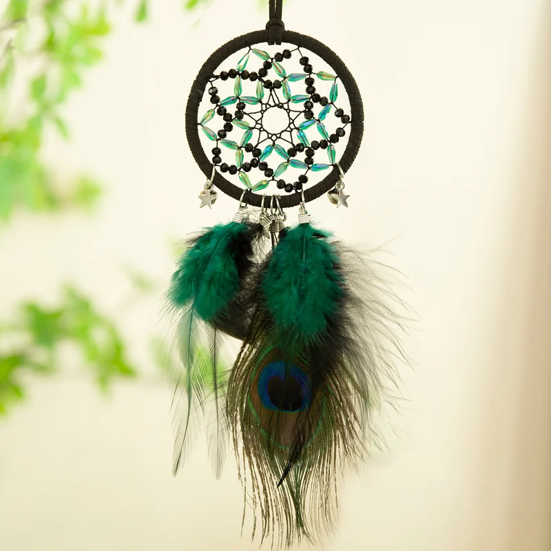 

Dream Catcher Feather Wind Chime Decoration Home Car Pendant Balcony Window Decoration Party Holiday Gifts Car Decor Accessories