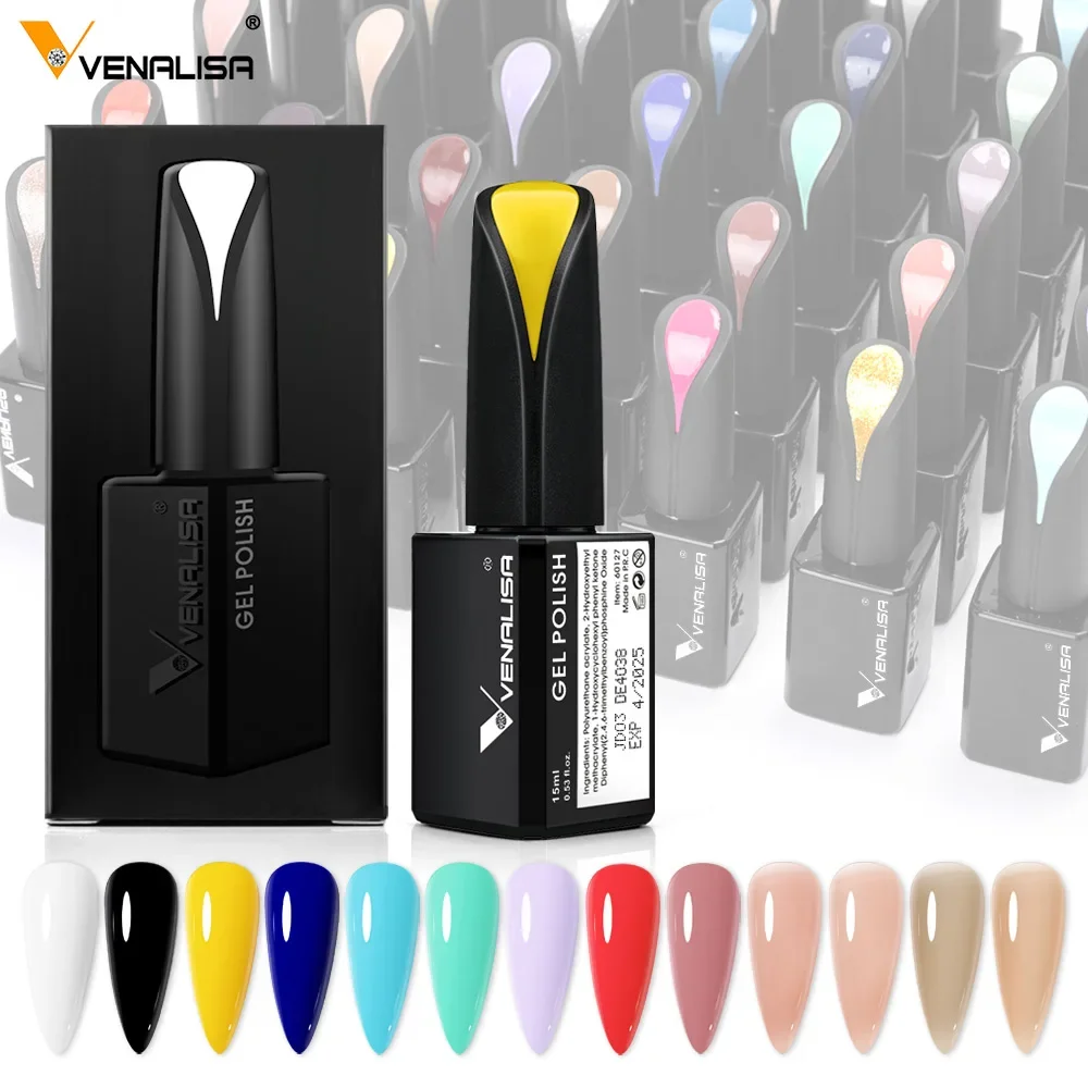 Venalisa 15ml Gel Polish Jelly Kleur Manicure Nieuwe Formule Matt Top Coat Luxe Losweken UV LED Kleurrijke nagel Gel Lak