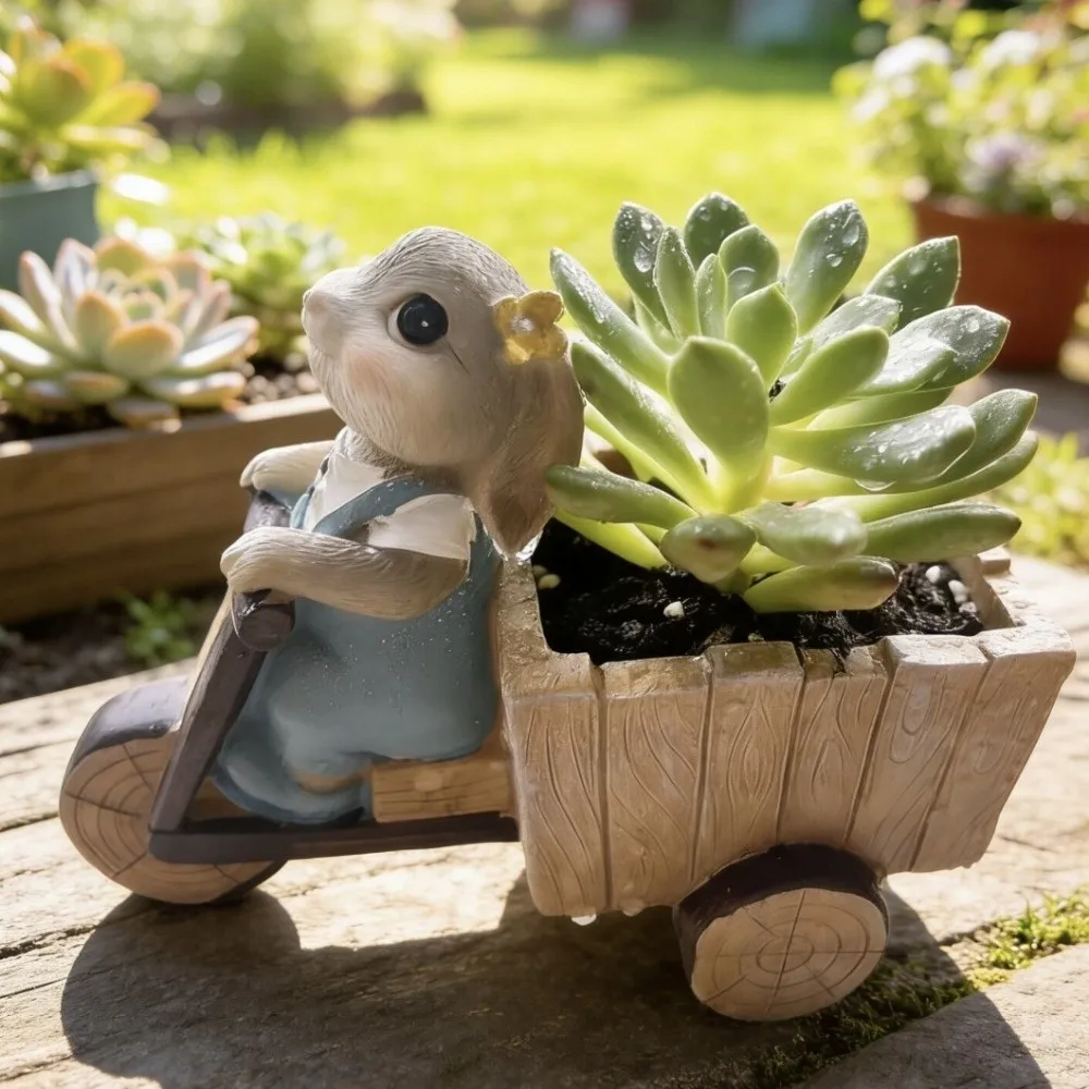 Christmas Dog Flower Pot Tortoise Funny Plant Holder Desktop Ornaments Rabbit Flowerpot Balcony