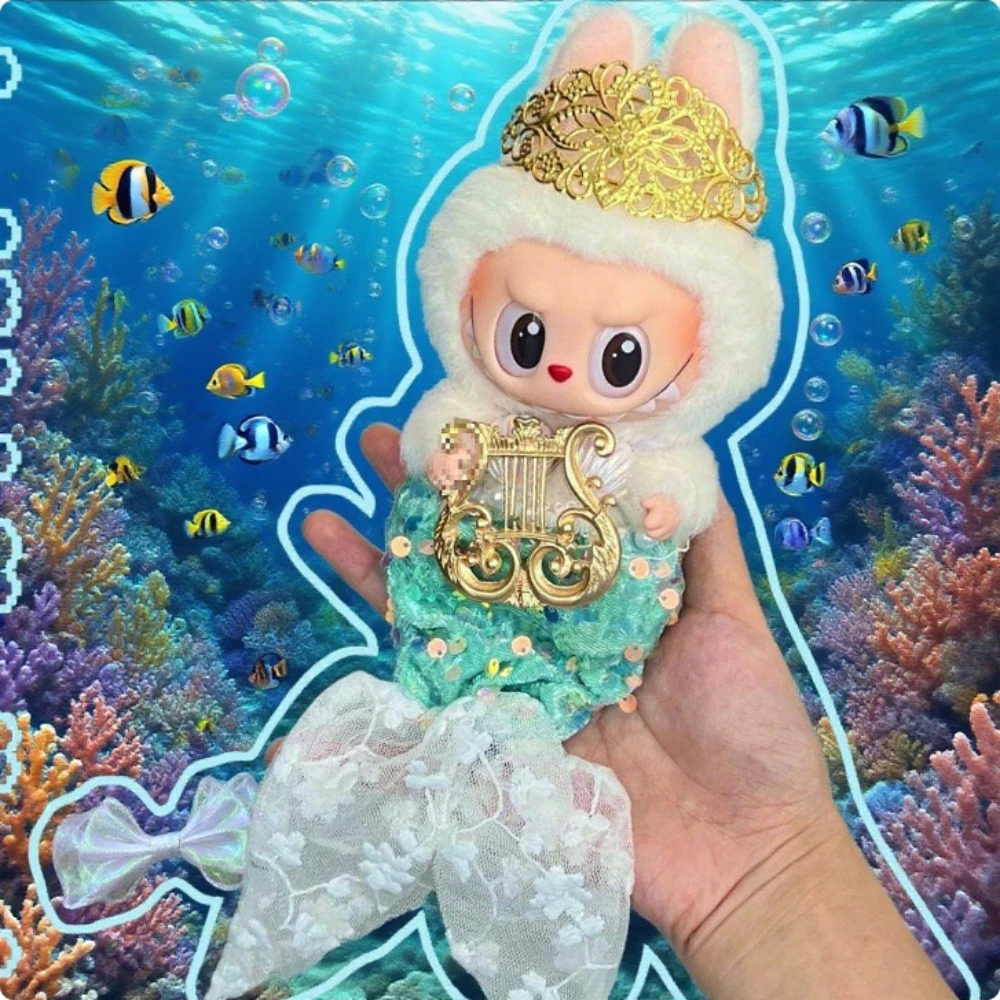 

Mermaid Bikini 3.0 Labubu Clothes Mermaid Princess Outfit Accessories for Korea Kpop EXO 10-17cm Doll's Clothing Kid Gift