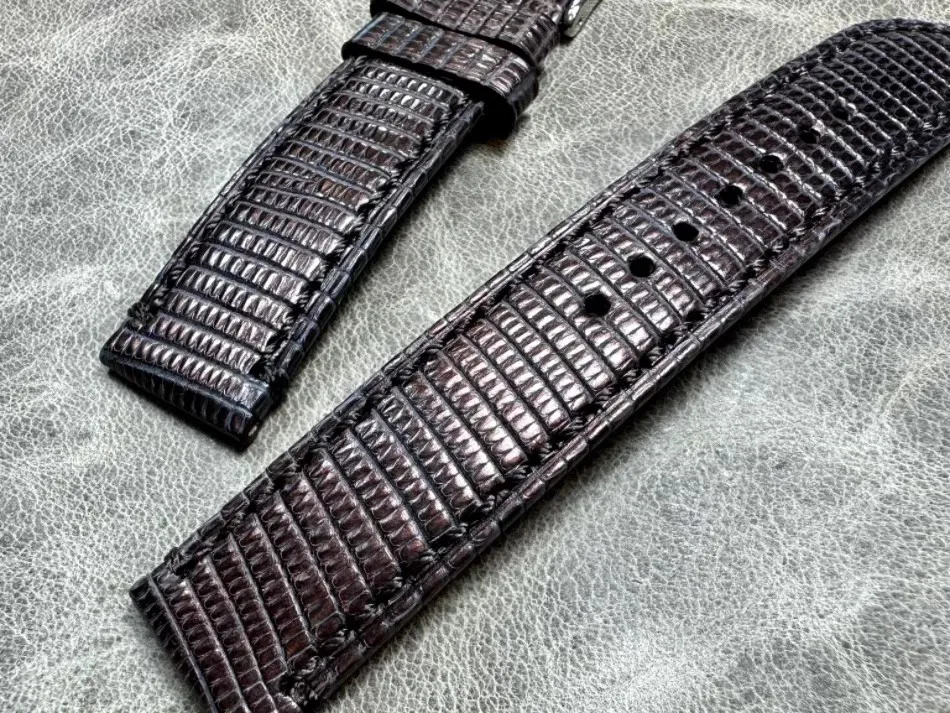 Green Brown High Quality 20mm Gradient Texture Lizard Leather Watch Strap  Hand-made Genuine Leather Watchband