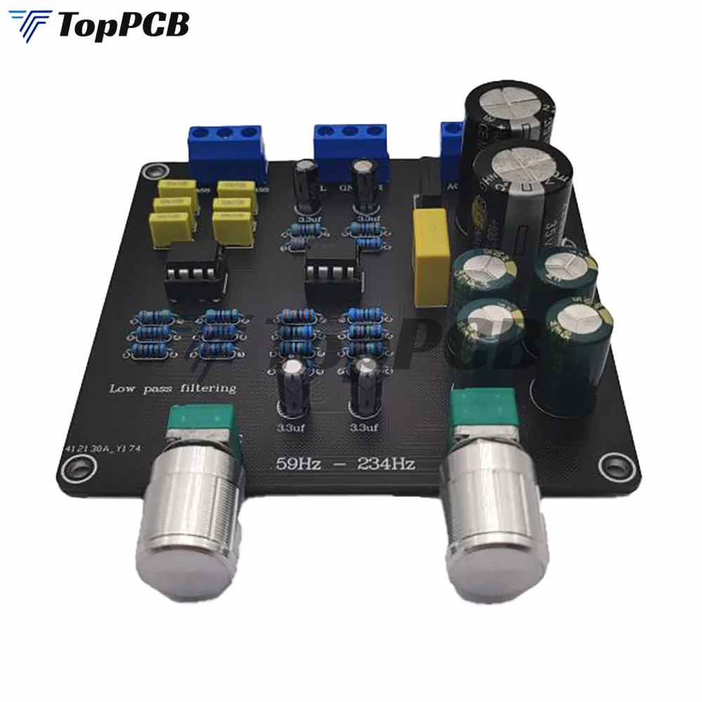 59Hz-234Hz AC 9V-12V low-pass filter Super Bass Electronic Crossover Board Crossover point continuously adjustable Dual NE5532