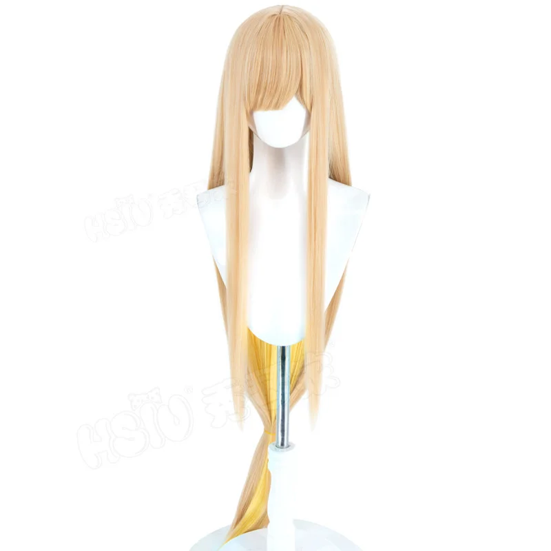 映画アニメ宇宙王女かぐや大人のコスプレウィッグ黄色のロングヘア耐熱合成かつらハロウィンカーニバル小道具