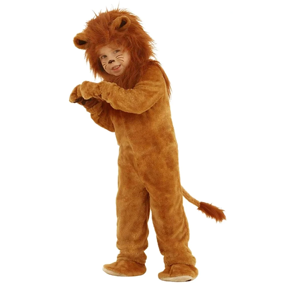 Boys Girls Wizard Lion King Costume Baby Kids Child Animal Birthday Party Halloween Cosplay Costumes Role Play Jumpsuit