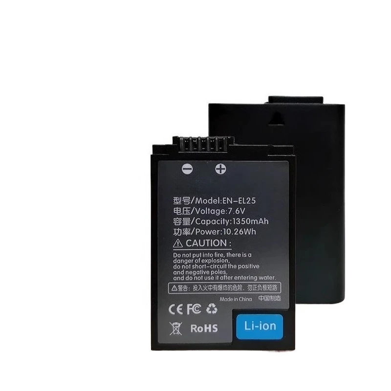 Replacement Camera Battery 7.6V 1350mAh EN-EL25 ENEL25 + Charger for Nikon Z30 Z50 ZFC Z 50 Z FC Brand-New High Quality